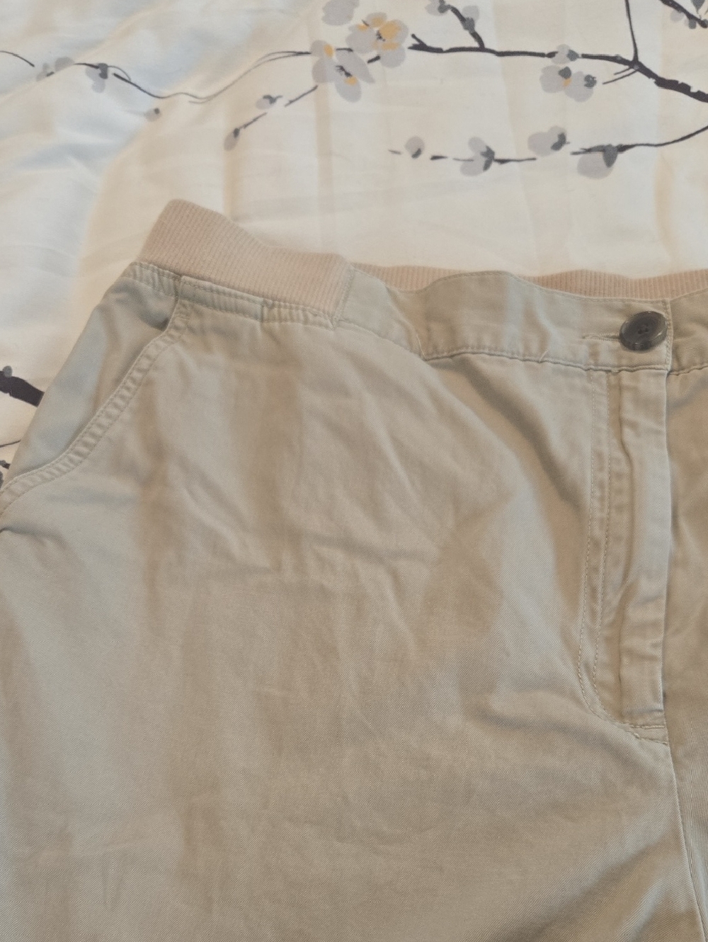 Lands' End Men's Elastic-Waist Chinos - Light Tan